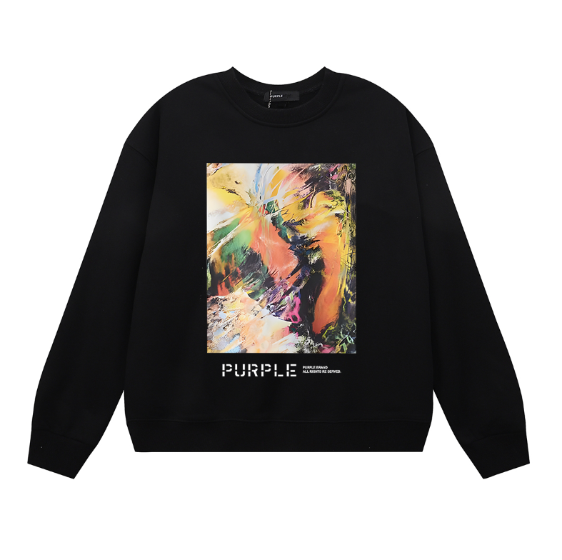 メンズ 紫 長袖 Tシャツ トレーナー 1126