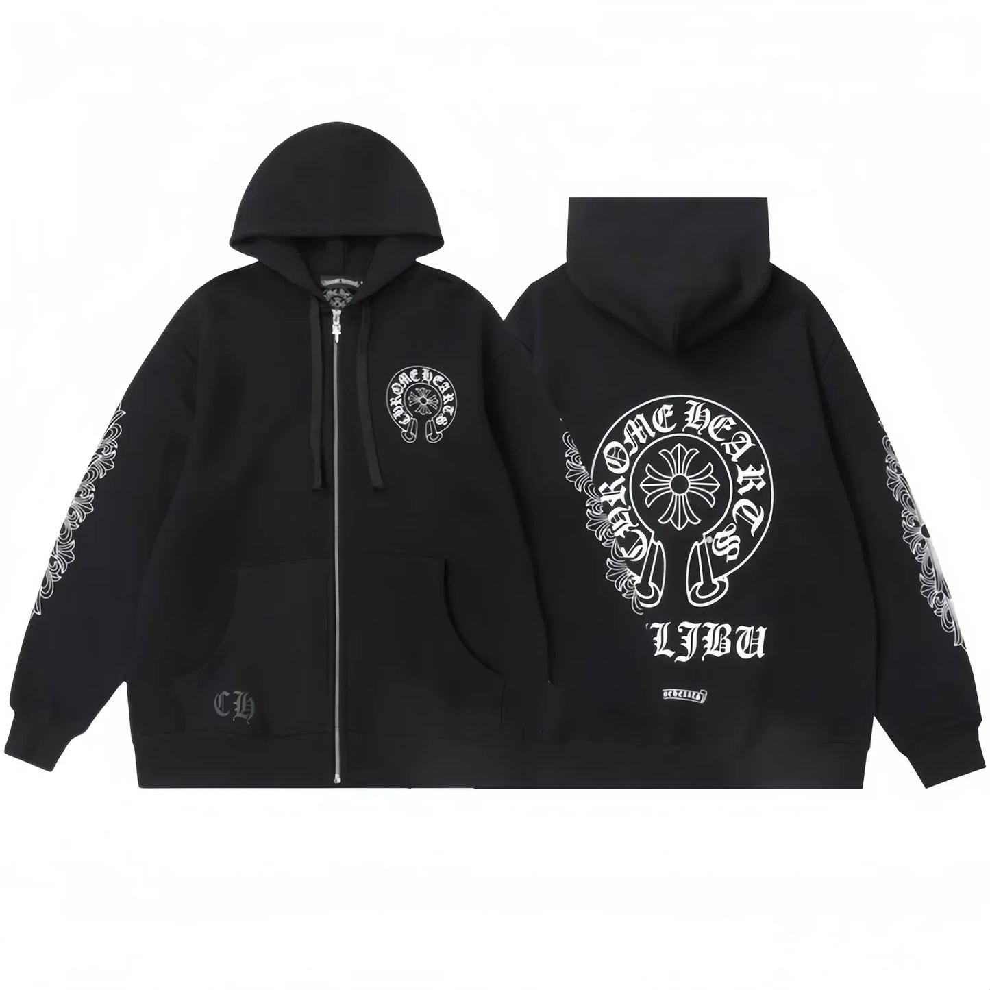 Chrome Hearts Zip Up Hoodie 8515