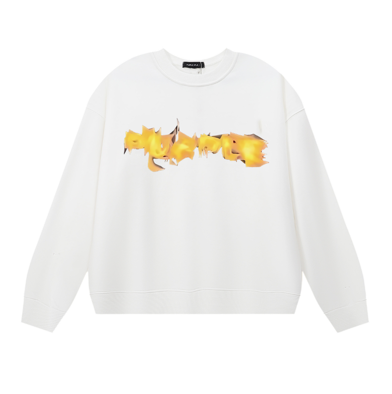 紫色のメンズ長袖Tシャツスウェットシャツ 1135