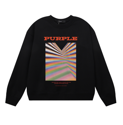 Purple Men's Long-Sleeve T-shirt Sweatshirt 1127