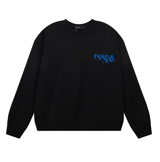 紫 メンズ長袖Tシャツスウェット 1158