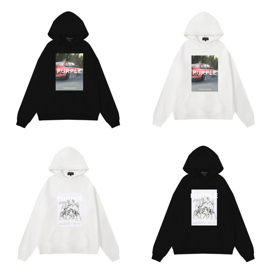 紫色の新しいパーカー 985