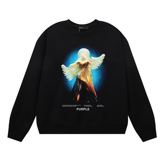 紫 メンズ 長袖 Tシャツ トレーナー 1159