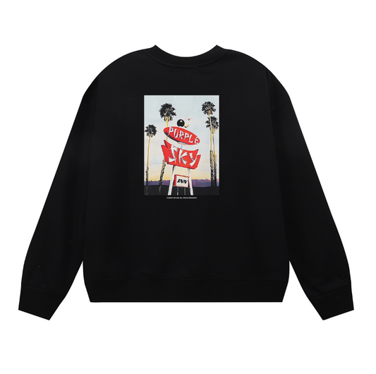 紫 メンズ長袖Tシャツスウェット 1150