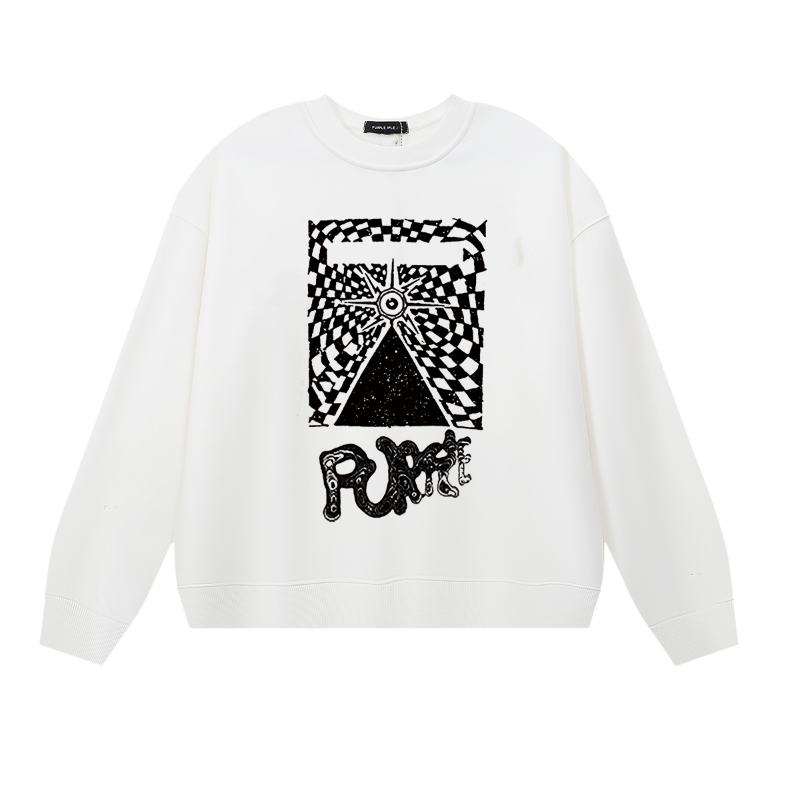 紫 メンズ 長袖 Tシャツ スウェットシャツ 1147