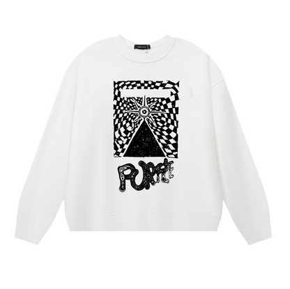 紫 メンズ 長袖 Tシャツ スウェットシャツ 1147