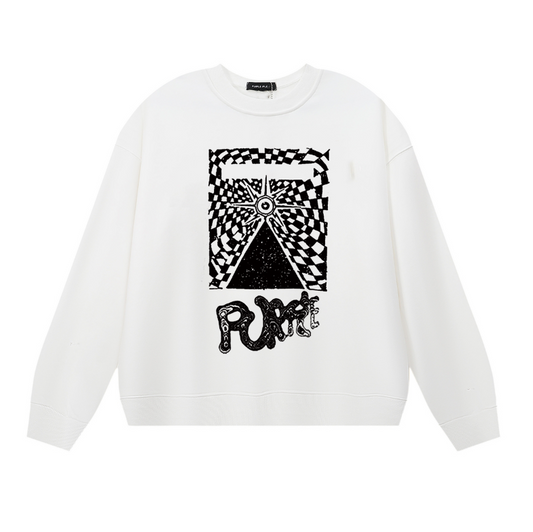 紫 メンズ 長袖 Tシャツ スウェットシャツ 1147