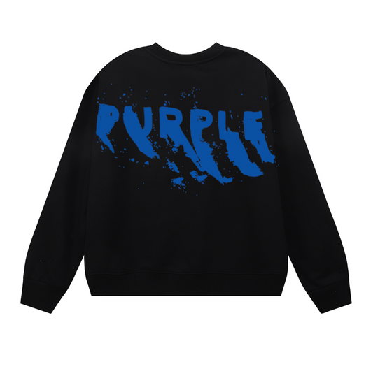 紫 メンズ長袖Tシャツスウェット 1158