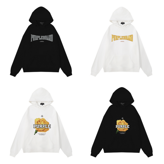 紫色の新しいフーディー 995