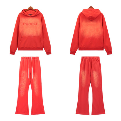 パープルの新品パーカー上下セット 5965