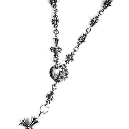 クロムハーツ クロス アンド ベビーファット チャーム ウィズ タイニーE CHプラス チョークチェーン