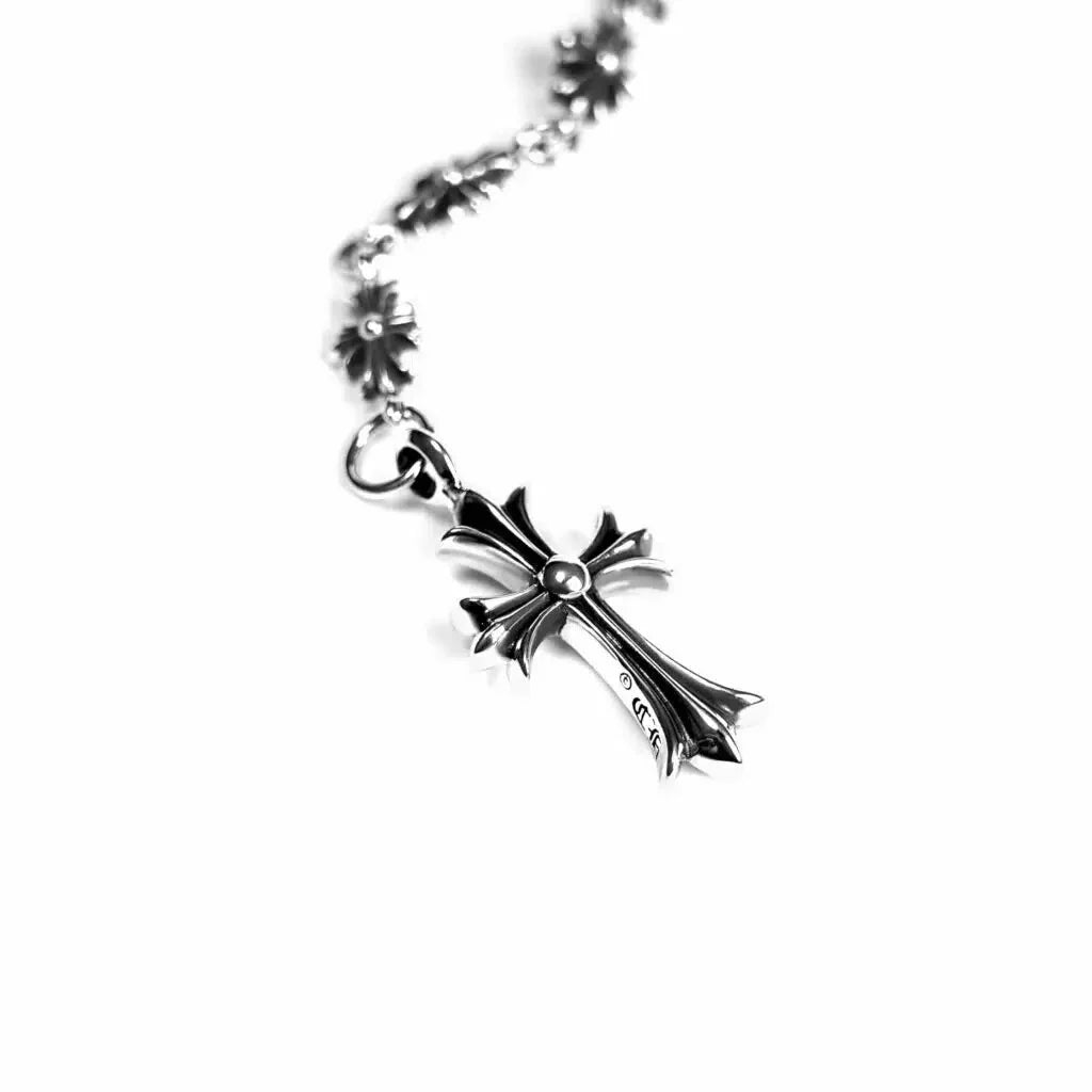 クロムハーツ クロス アンド ベビーファット チャーム ウィズ タイニーE CHプラス チョークチェーン