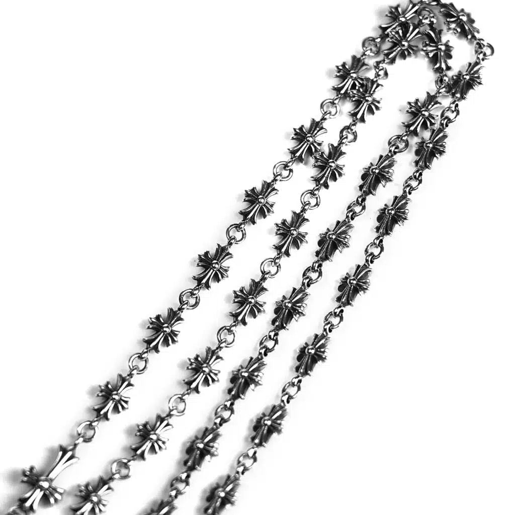 クロムハーツ クロス アンド ベビーファット チャーム ウィズ タイニーE CHプラス チョークチェーン