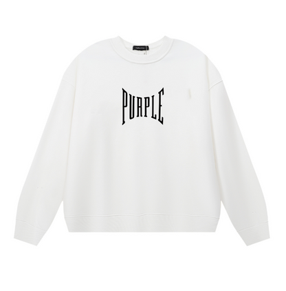 パープル メンズ長袖Tシャツスウェットシャツ 1156