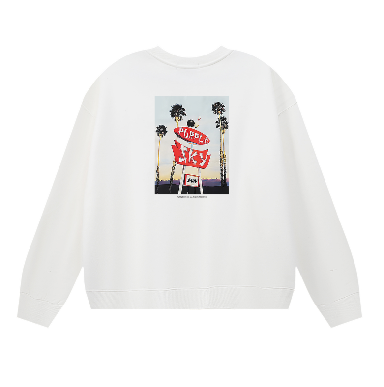 紫 メンズ長袖Tシャツスウェット 1150