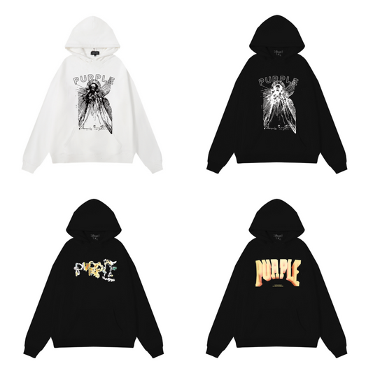 紫の新しいフーディ 990