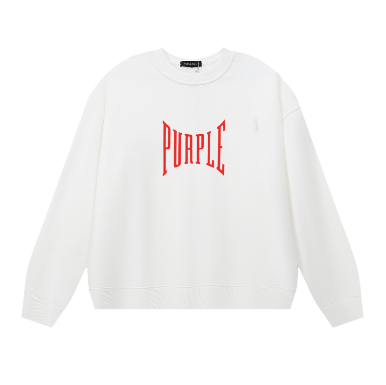 パープル メンズ長袖Tシャツスウェットシャツ 1156