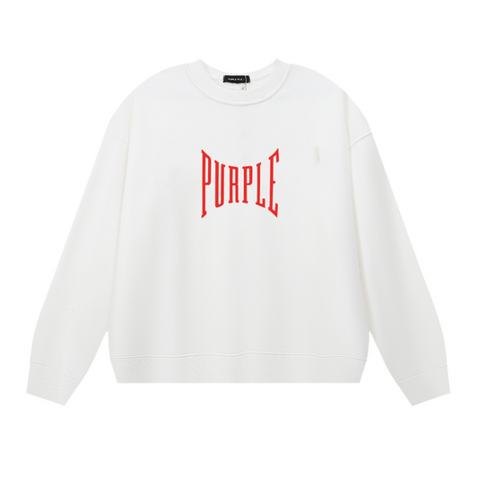 パープル メンズ長袖Tシャツスウェットシャツ 1156