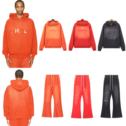 パープルの新品パーカー上下セット 5965