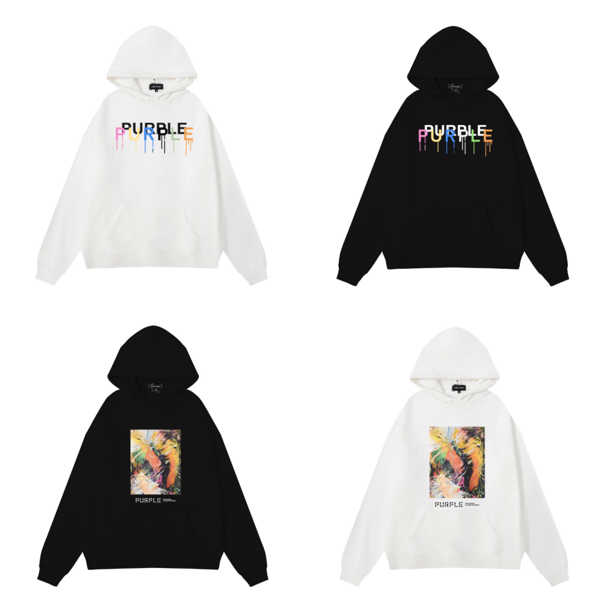 パープル 新デザイン フーディ 986