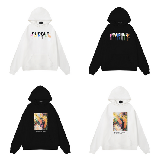 パープル 新デザイン フーディ 986
