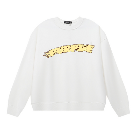 メンズ長袖Tシャツパープルスウェット1130