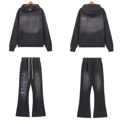 パープルの新品パーカー上下セット 5965